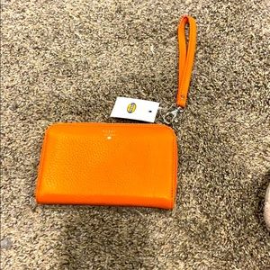 Fossil NWT Monarch zip wristlet